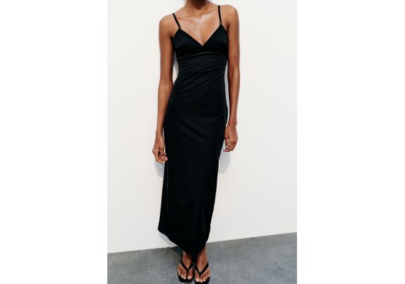 Zara   stretch midi dress , Цвет: Черный, Размер: S, изображение 2