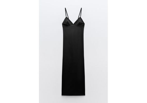 Zara   stretch midi dress , Цвет: Черный, Размер: L, изображение 7