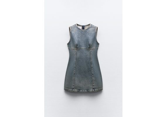 Zara   trf denim dress , Цвет: Синий, Размер: XS, изображение 5