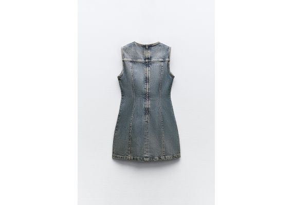 Zara   trf denim dress , Цвет: Синий, Размер: XS, изображение 6