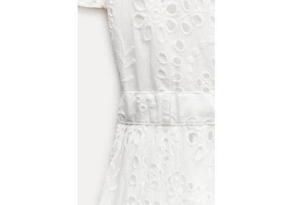 Zara   zw collection embroidered shirt dress , Цвет: Белый, Размер: XL, изображение 12