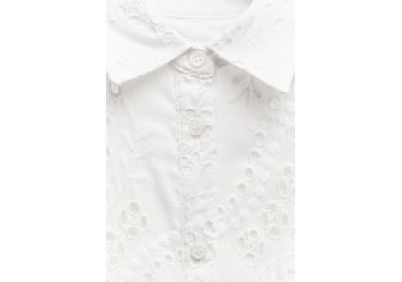 Zara   zw collection embroidered shirt dress , Цвет: Белый, Размер: XL, изображение 8