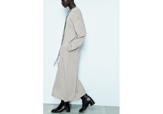 Zara Платье с эффектом потертости faded-effect interlock , Цвет: Серый, Размер: L, изображение 3