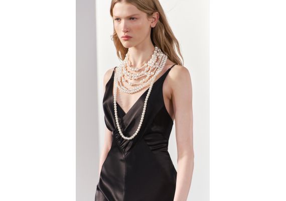 Zara   crossover slip dress , Цвет: Черный, Размер: L, изображение 2