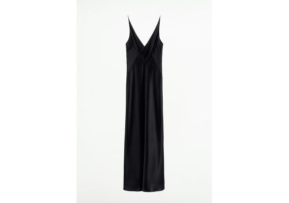 Zara   crossover slip dress , Цвет: Черный, Размер: L, изображение 4