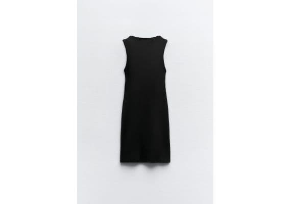 Zara Сохраненный  draped short dress , Цвет: Черный, Размер: M, изображение 6