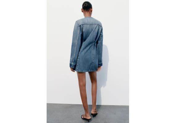 Zara Платье trf denim dress , Цвет: Синий, Размер: XS, изображение 5