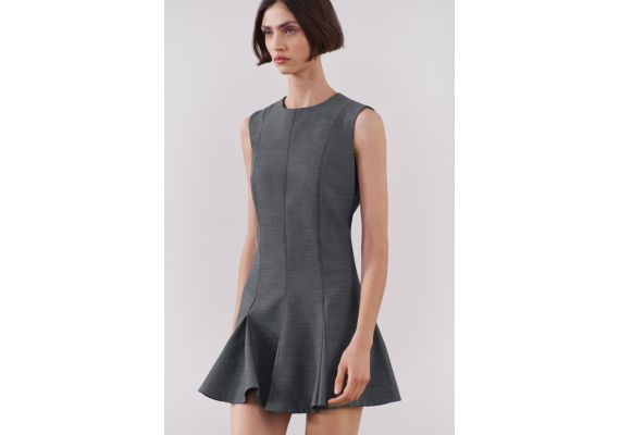 Zara   zw collection skater dress , Цвет: Серый, Размер: L, изображение 2