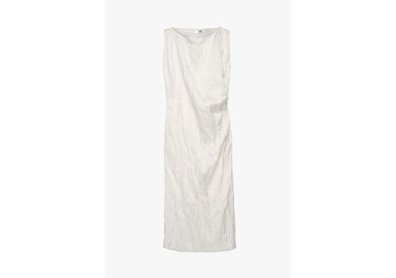 Zara  creased midi dress - ограниченное издание , Цвет: Белый, Размер: XS, изображение 9