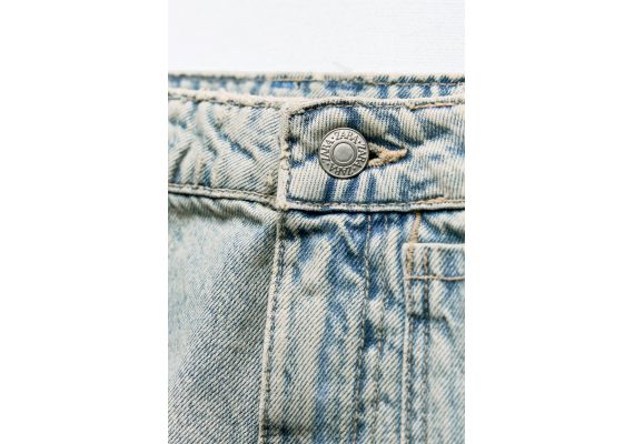 Zara   denim trf cargo skirt , Цвет: Синий, Размер: XS, изображение 3