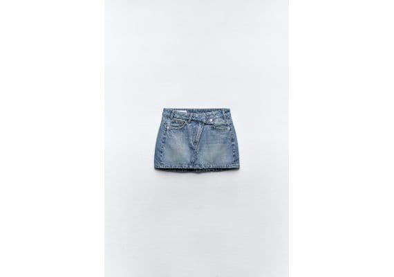 Zara Мини-юбка denim trf , Цвет: Синий, Размер: M, изображение 6