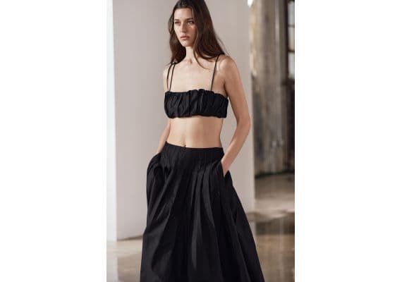 Zara Юбка-плиссе коллекции zw collection box , Цвет: Черный, Размер: XS, изображение 4