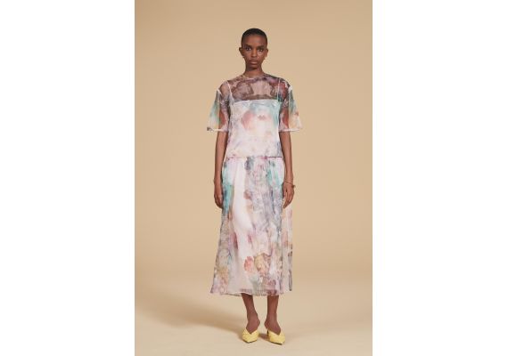 Zara   zw collection floral print dress , Цвет: С принтом, Размер: M-L