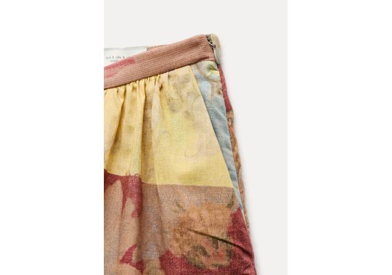 Zara Юбка «миди» из коллекции zw collection printed midi skirt , Цвет: С принтом, Размер: XS, изображение 4