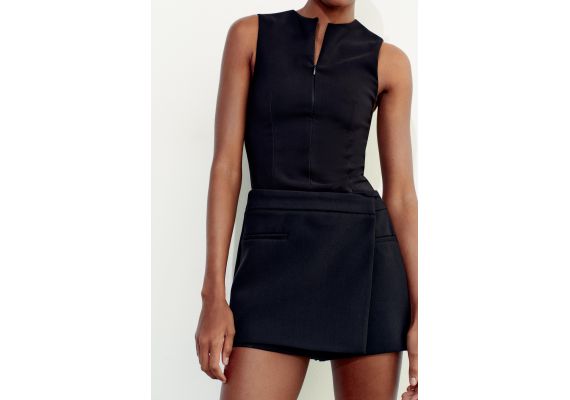 Zara Asymmetric skort , Цвет: Черный, Размер: L, изображение 4