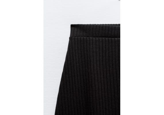 Zara   ribbed flared skirt , Цвет: Черный, Размер: L, изображение 9