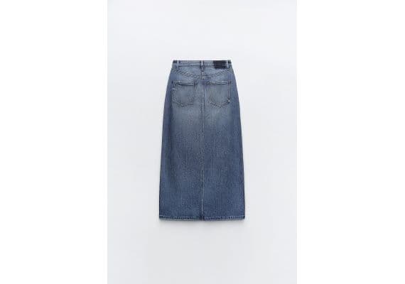 Zara Юбка z1975 denim midi skirt , Цвет: Синий, Размер: XS, изображение 5