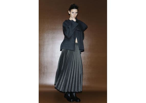 Zara   zw collection pleated midi skirt , Цвет: Серый, Размер: M-L