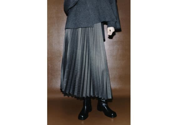 Zara   zw collection pleated midi skirt , Цвет: Серый, Размер: M-L, изображение 2