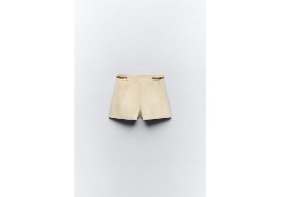 Zara   box pleat skort , Цвет: Бежевый, Размер: XL, изображение 6