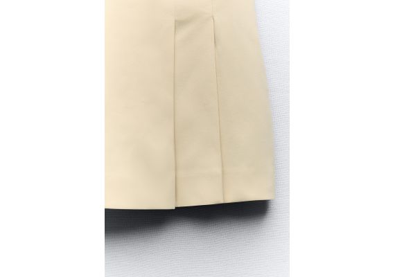 Zara   box pleat skort , Цвет: Бежевый, Размер: XL, изображение 7