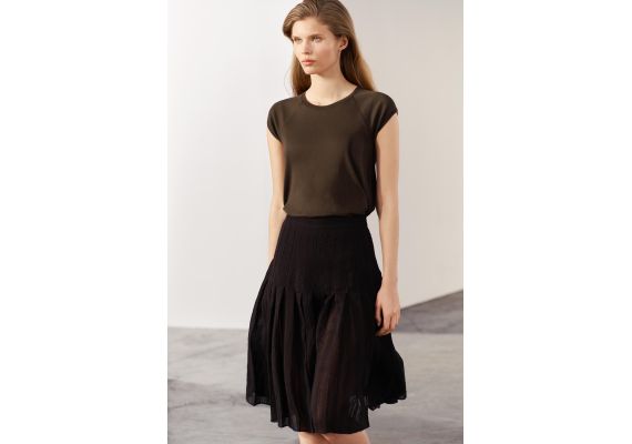 Zara   zw collection box pleat midi skirt , Цвет: Черный, Размер: XS, изображение 5