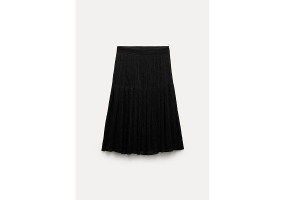 Zara   zw collection box pleat midi skirt , Цвет: Черный, Размер: XS, изображение 6