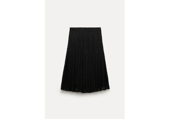 Zara   zw collection box pleat midi skirt , Цвет: Черный, Размер: XS, изображение 7