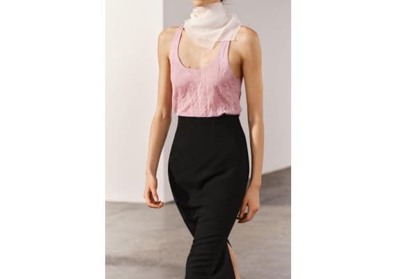 Zara Юбка-карандаш коллекции zw collection midi , Цвет: Черный, Размер: M, изображение 4