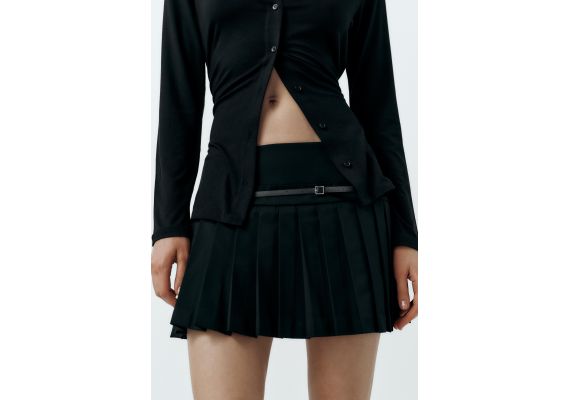 Zara   box pleat skort , Цвет: Черный, Размер: XS, изображение 4