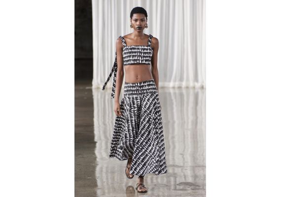 Zara Коллекция zw collection printed crop top , Цвет: Белый, Размер: XS