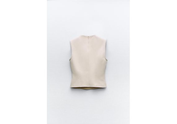 Zara  interlock top , Цвет: Серый, Размер: L, изображение 6