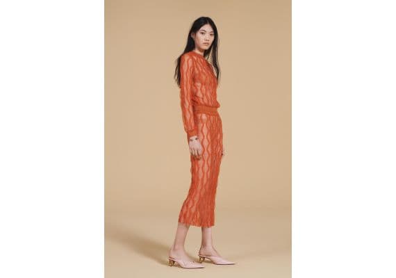 Zara Топ из трикотажа - лимитированная коллекция , Цвет: Оранжевый, Размер: XS