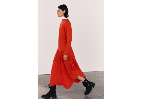 Zara Топ из складчатой ткани, Цвет: Красный, Размер: M, изображение 3