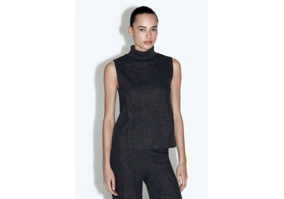 Zara   soft turtleneck top , Цвет: Серый, Размер: S, изображение 2