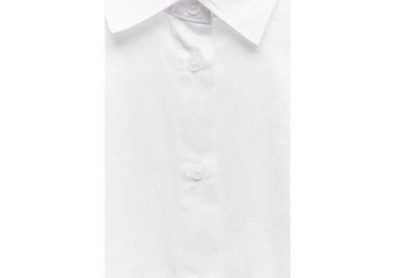 Zara Рубашка из коллекции zw collection poplin shirt , Цвет: Белый, Размер: M, изображение 7