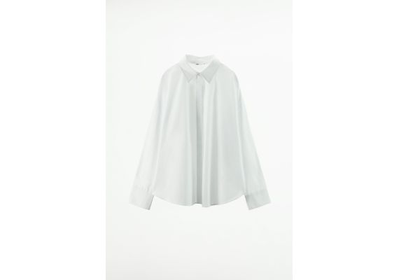 Zara Рубашка oversize poplin , Цвет: Белый, Размер: XS, изображение 6