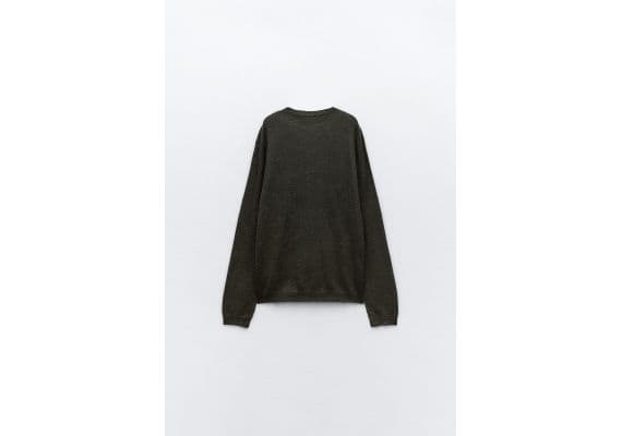 Zara Oversize вязаный свитер , Цвет: Зеленый, Размер: XL, изображение 8