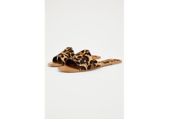 Zara  animal print leather flat sandals , Цвет: С принтом, Размер: 35, изображение 4