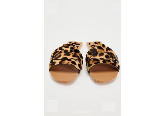 Zara  animal print leather flat sandals , Цвет: С принтом, Размер: 35, изображение 5