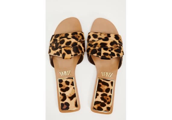 Zara  animal print leather flat sandals , Цвет: С принтом, Размер: 35, изображение 7