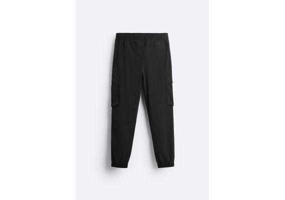 Zara Брюки jogger waist cargo , Цвет: Черный, Размер: L, изображение 7