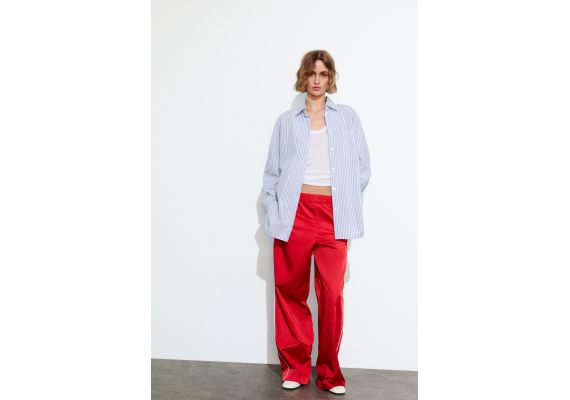 Zara Рубашка oversize gabardine , Цвет: multicolor, Размер: M