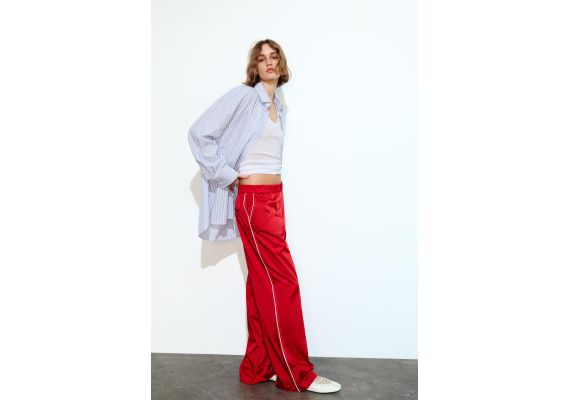 Zara Рубашка oversize gabardine , Цвет: multicolor, Размер: XS, изображение 3