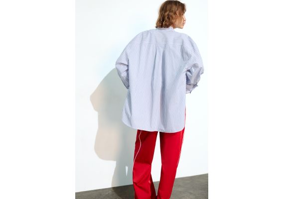 Zara Рубашка oversize gabardine , Цвет: multicolor, Размер: XXL, изображение 5