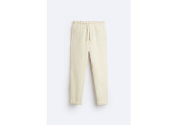 Zara Брюки с разделителем easy care jogger waist , Цвет: Бежевый, Размер: S, изображение 7