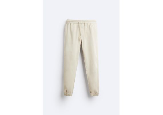 Zara Брюки jogger waist , Цвет: Бежевый, Размер: L, изображение 5