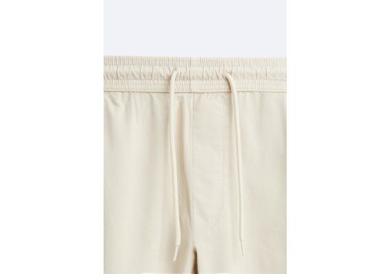 Zara Брюки jogger waist , Цвет: Бежевый, Размер: L, изображение 7