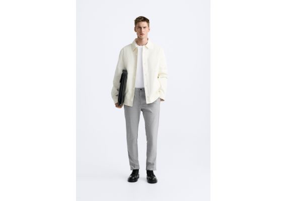 Zara Узкие брюки с разрезом slim fit comfort , Цвет: Серый, Размер: S