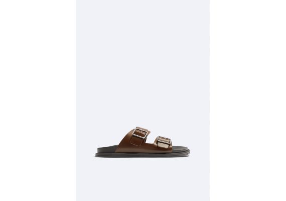 Zara   double-strap sandals , Цвет: Коричневый, Размер: 39